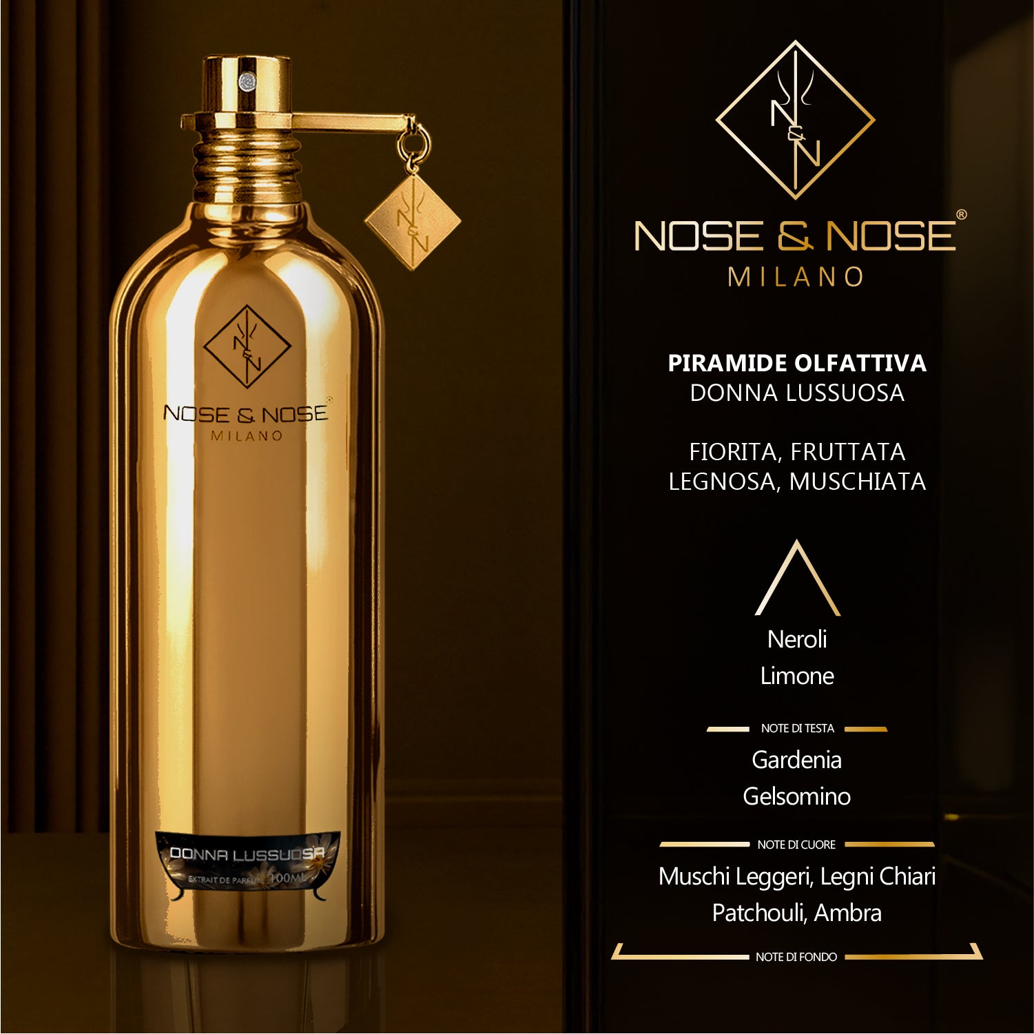Nose & Nose Donna Lussuosa Extrait de Parfum – Profumo Femminile Elegante e Raffinato