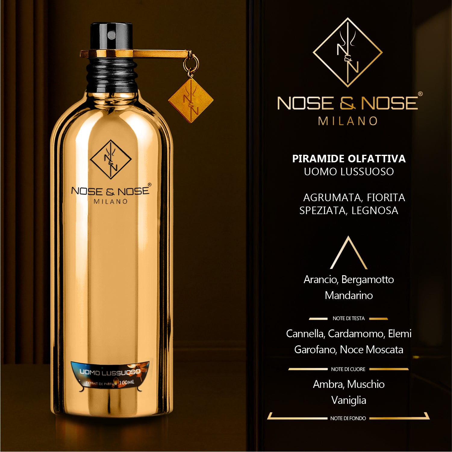 Uomo Lussuoso – Profumo Maschile Elegante e Raffinato | Nose & Nose | 100 ml