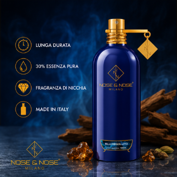 Nose & Nose Blu Assoluto Extrait de Parfum - Profumo Intenso, Elegante e Magnetico