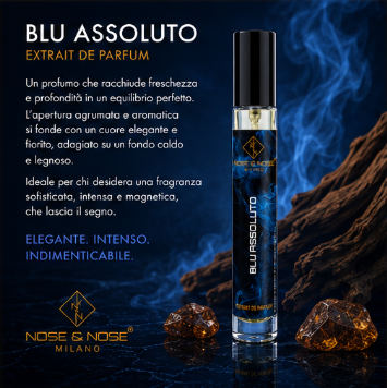 Nose & Nose Blu Assoluto Extrait de Parfum - Profumo Intenso, Elegante e Magnetico