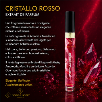 Nose & Nose Cristallo Rosso EXTRAIT DE PARFUM - Profumo Luminosa, Intensa e Avvolgente
