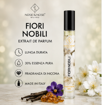 Nose & Nose - Fiori Nobili Extrait de Parfum - Profumo di Nicchia Floreale, Elegante e Avvolgente