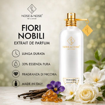 Nose & Nose - Fiori Nobili Extrait de Parfum - Profumo di Nicchia Floreale, Elegante e Avvolgente