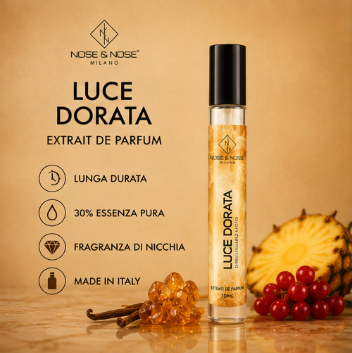 Nose & Nose - Luce Dorata Extrait de Parfum - Profumo di Nicchia Luminoso, Prezioso e Avvolgente