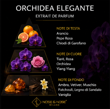 Nose & Nose Orchidea Elegante Extrait de Parfum - Profumo Intenso, Raffinato e Avvolgente
