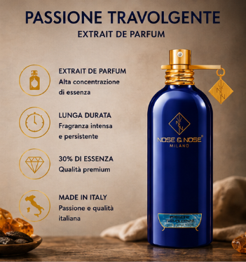 Nose & Nose Passione Travolgente Extrait de Parfum – Profumo Intenso e Sensuale