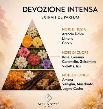 Nose & Nose Devozione Intensa Extrait de Parfum – Femminile Luminoso, Delicato e Avvolgente